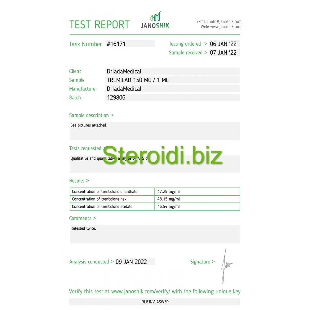 DRIADA MEDICAL - Tremilad 150 mg/ml (Trenbolone Mix) 10ml vial